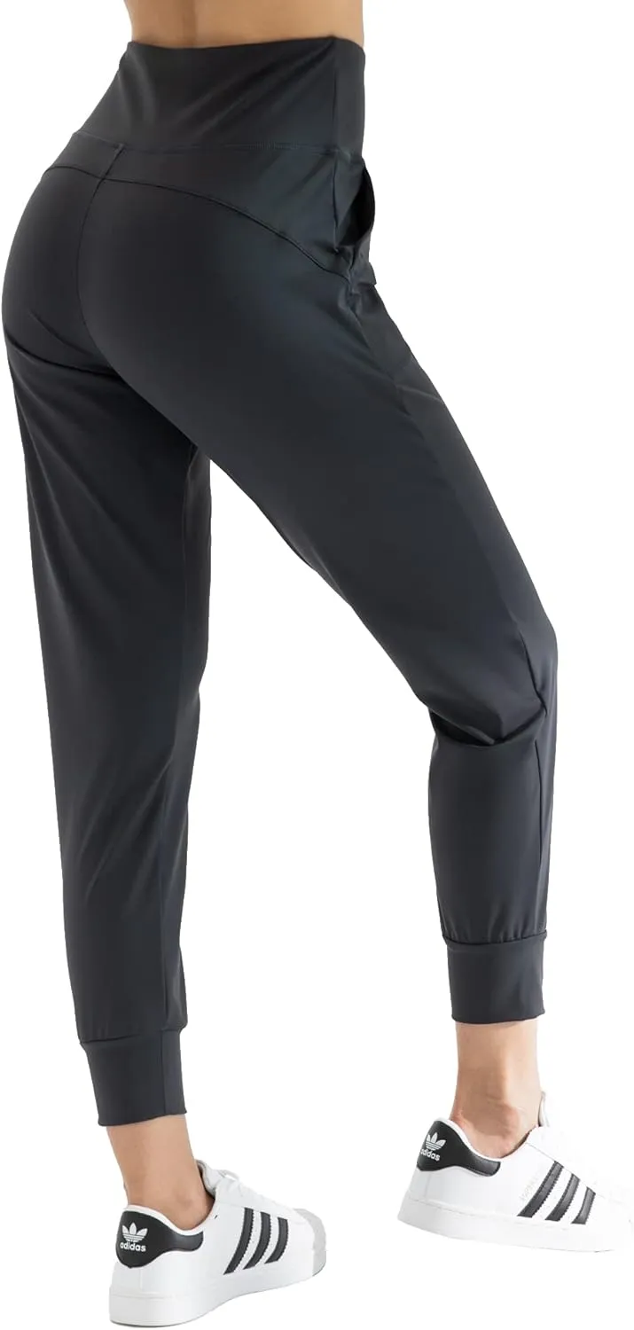 AJISAI Women's High Waisted Joggers with Pockets Yoga Pants for Running Lounge