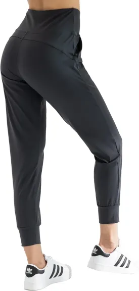 AJISAI Women's High Waisted Joggers with Pockets Yoga Pants for Running Lounge