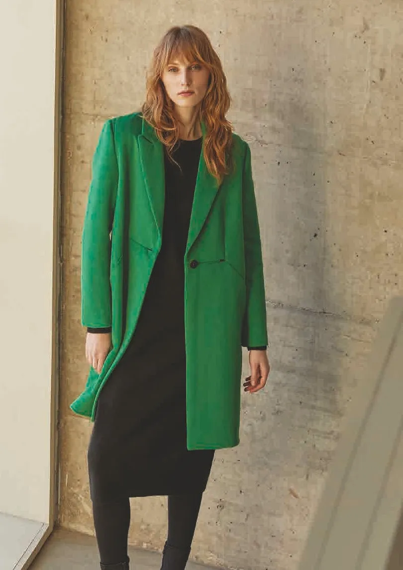 Andam - Classic Wool Mix Coat - Green