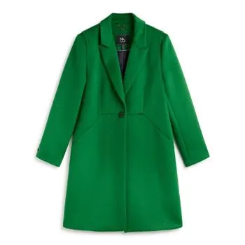 Andam - Classic Wool Mix Coat - Green