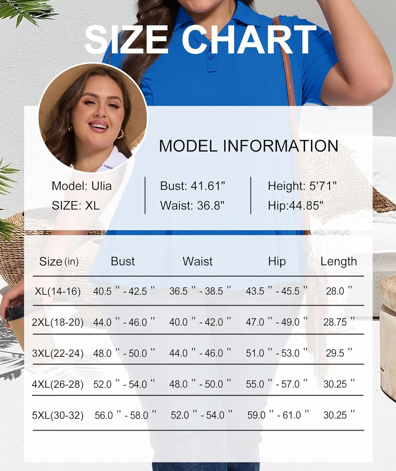 Casei Women's Plus Size Golf Polo Shirt with Sunglasses Holder UPF 50  Tunic Tops Casual Workout Work Shirts