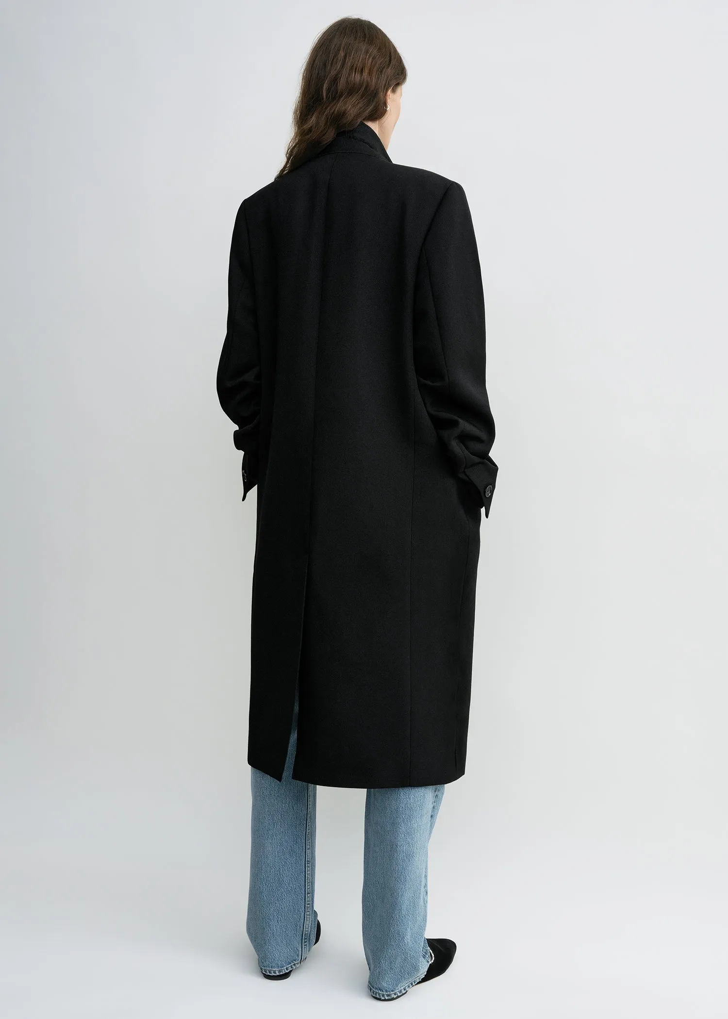 Classic tailored coat black