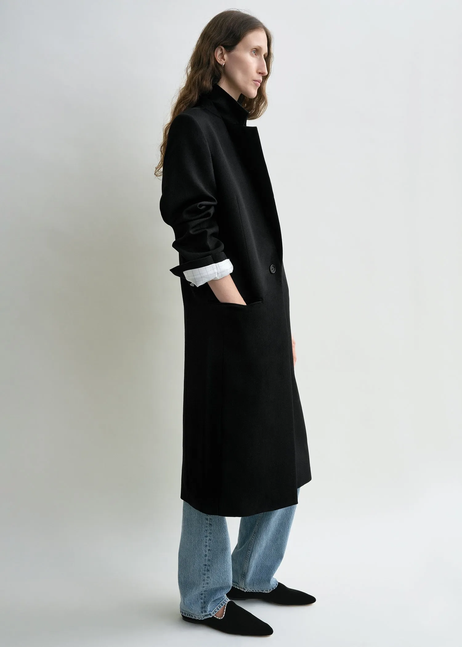 Classic tailored coat black
