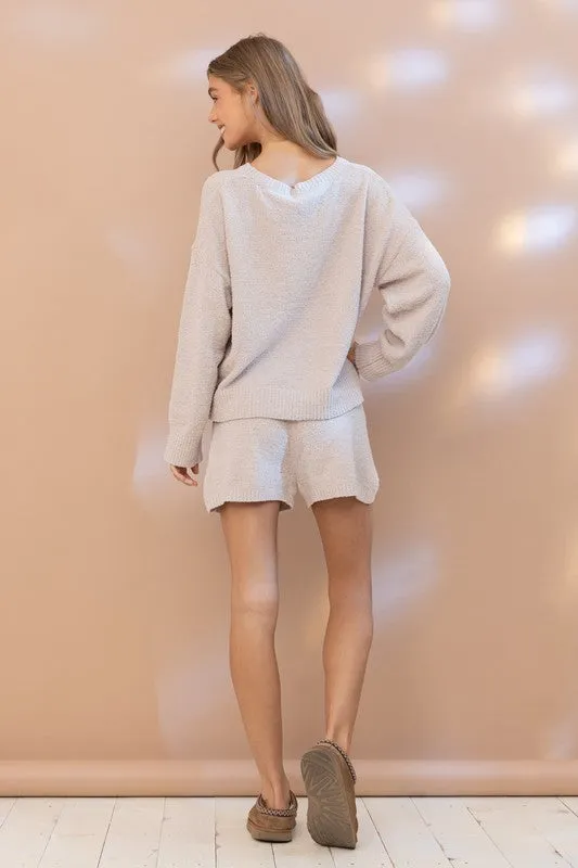 Cozy Top with Shorts Set