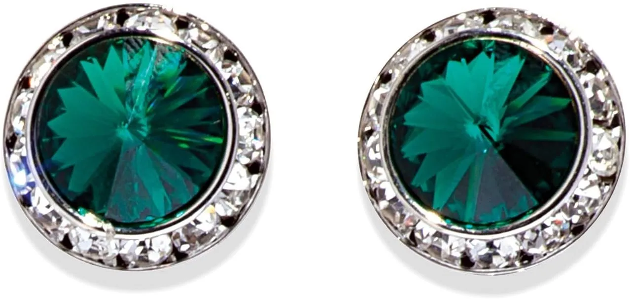Dasha 17mm Pierced Crystal Performance Earrings