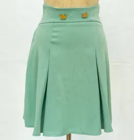 Elisabetta Franchi Mint Blue Mini Flare Skirt