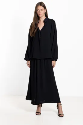 FLOWY SHIRT SET WITH SKIRT
