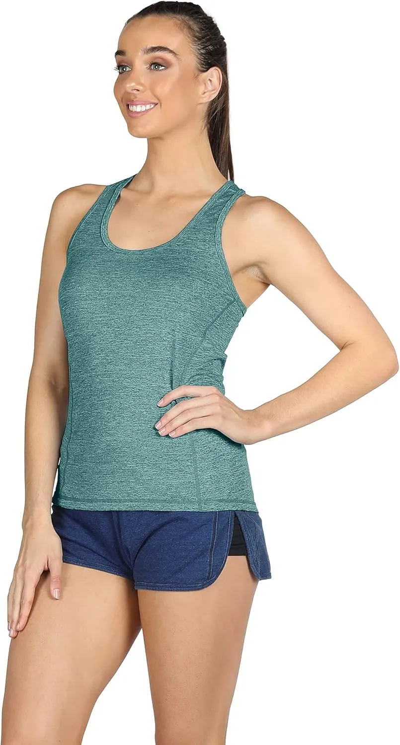icyzone Women's Racerback Workout Athletic Running Tank Tops (Pack of 3)