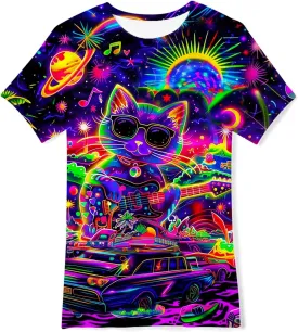 Idgreatim Boys T-Shirts Cool 3D Graphic Short Sleeve Tee Shirt 4-14 Years