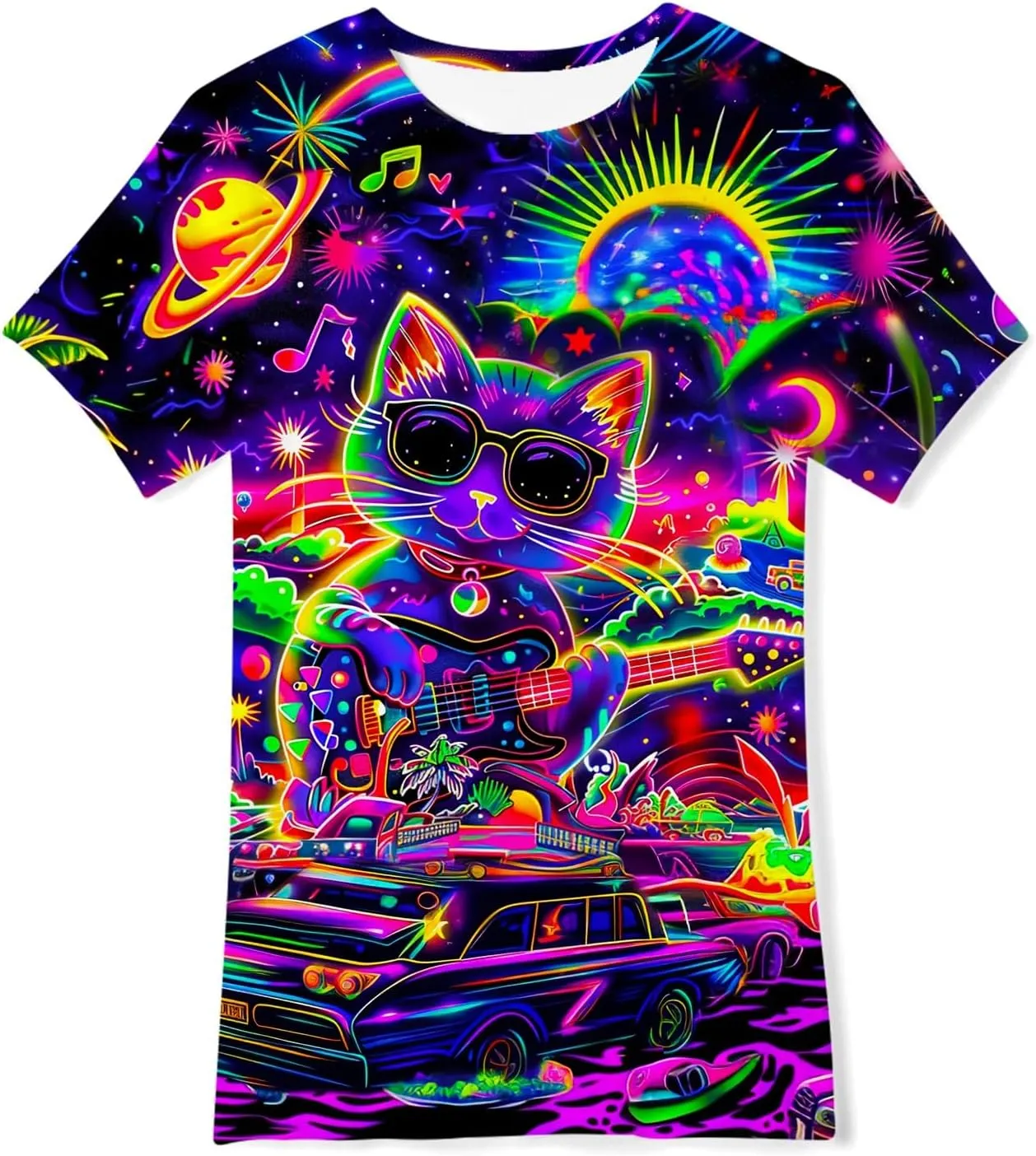Idgreatim Boys T-Shirts Cool 3D Graphic Short Sleeve Tee Shirt 4-14 Years