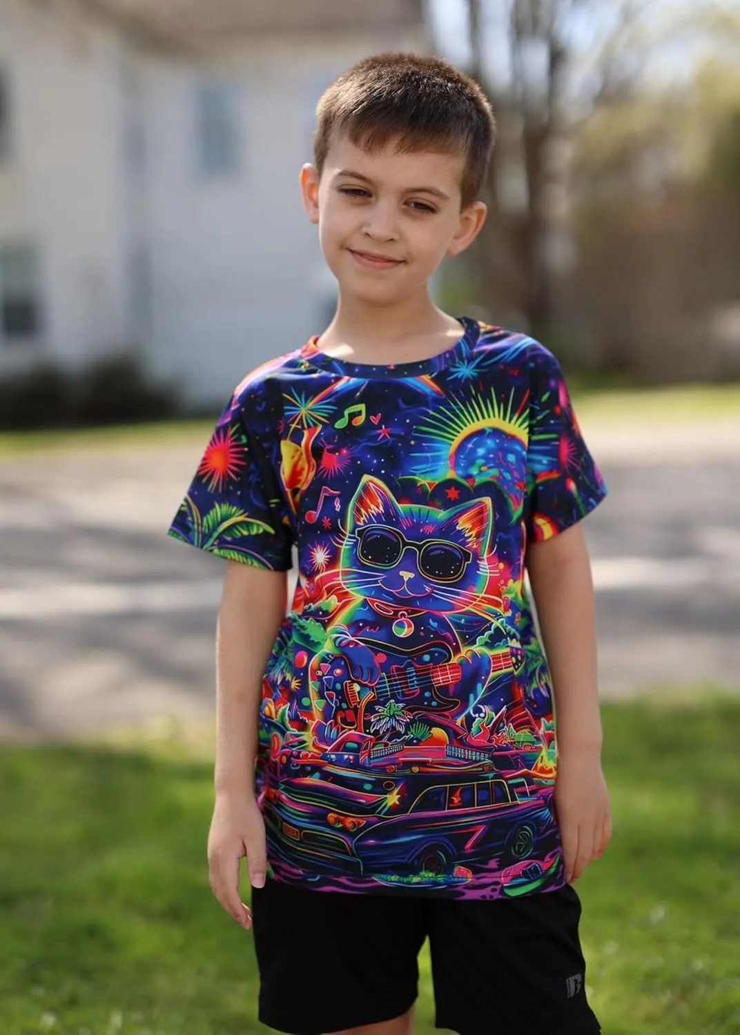 Idgreatim Boys T-Shirts Cool 3D Graphic Short Sleeve Tee Shirt 4-14 Years