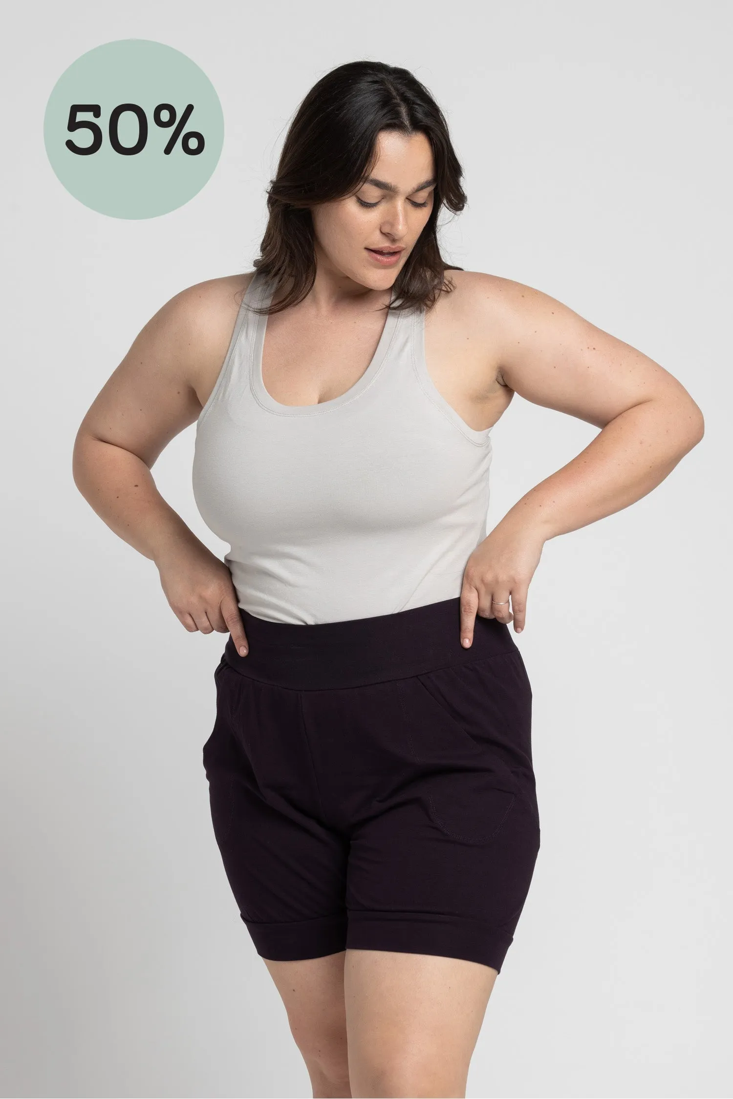 I'mPerfect Soft Modal Racer Tank Top 50%off