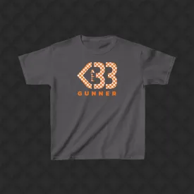 Kids All Heart Gunner - Orange/White Checkered Logo