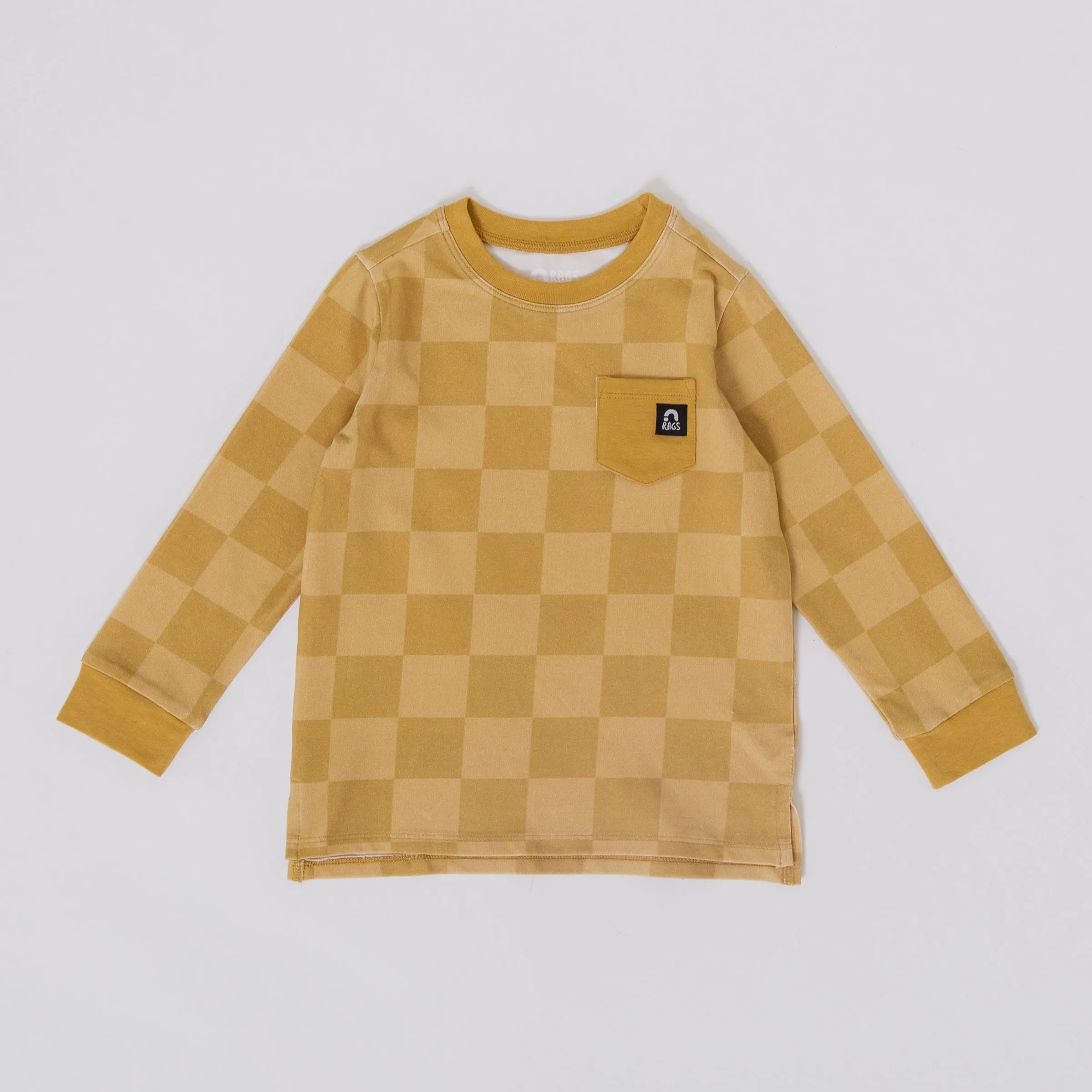 Long Sleeve Tee - Golden Check