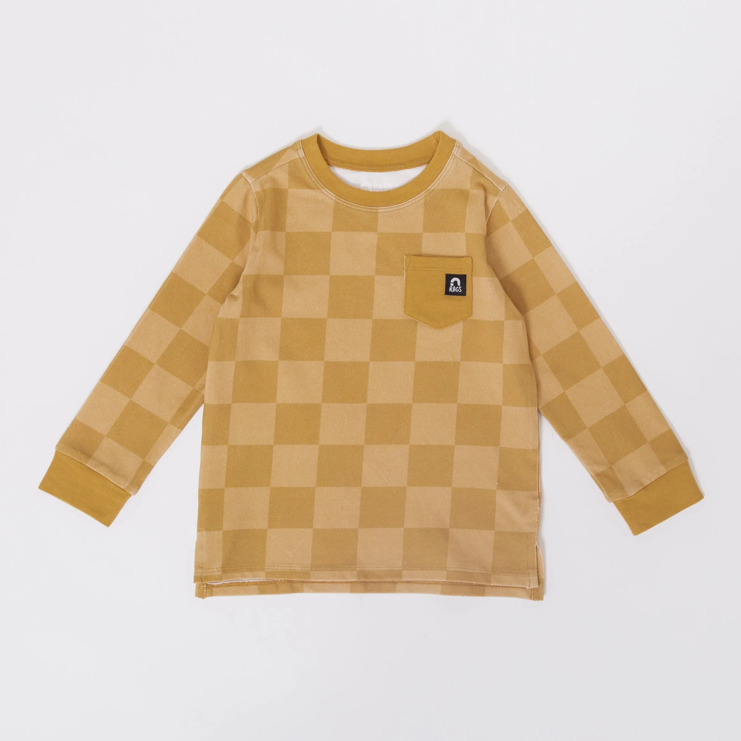 Long Sleeve Tee - Golden Check