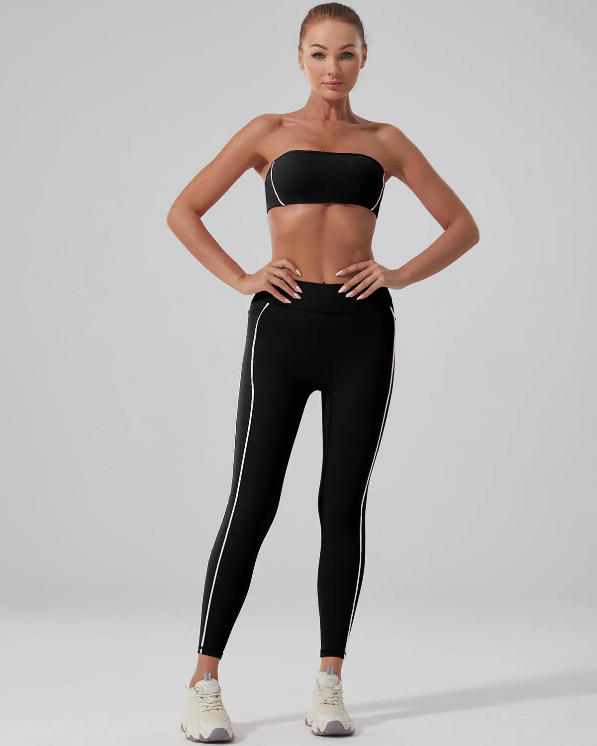 Pearl Seamless Leggings - Black