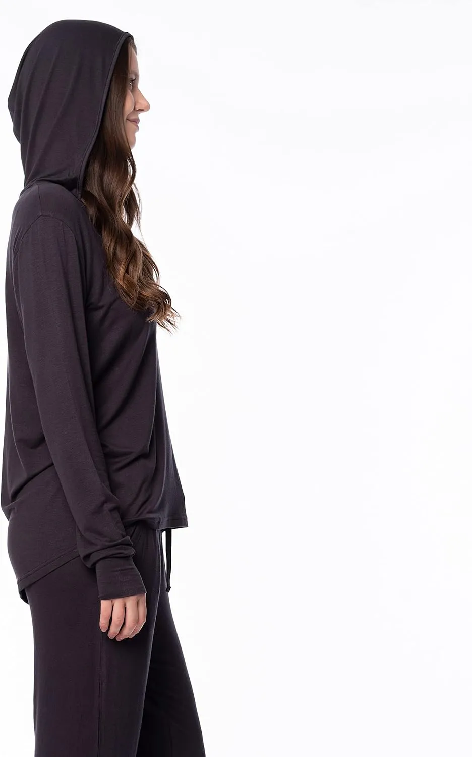 Sexy Basics Women's 3 Pack Long Sleeve Hoodie | V Neck Shirt with Thumb Hole Lightweight Active Top