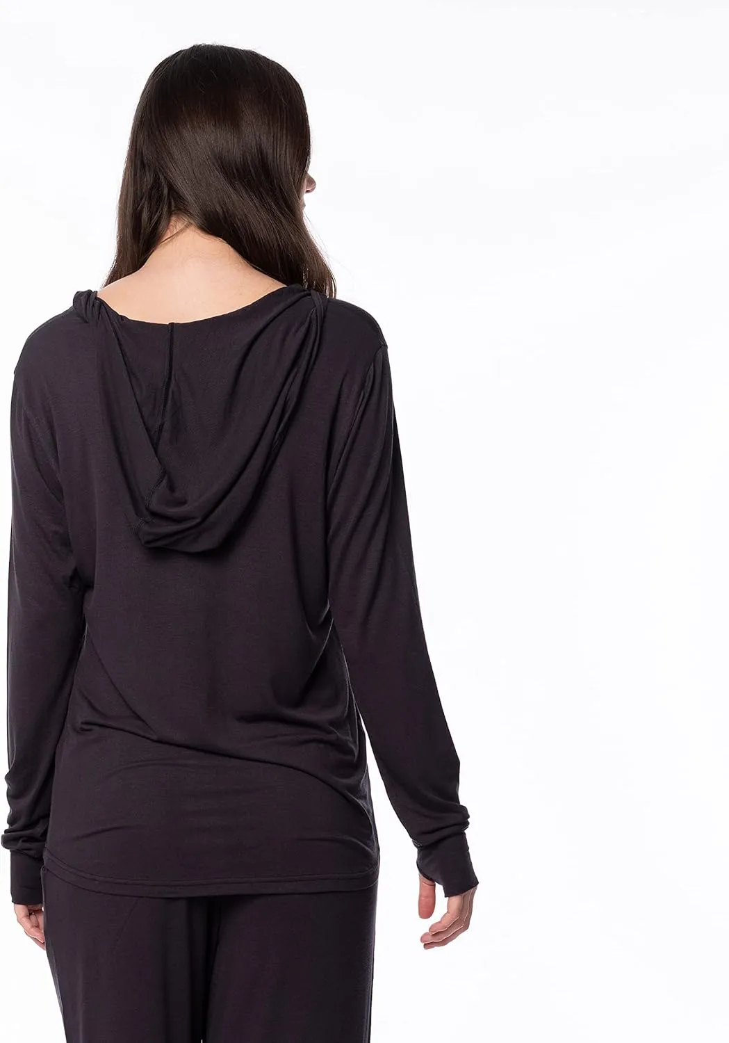 Sexy Basics Women's 3 Pack Long Sleeve Hoodie | V Neck Shirt with Thumb Hole Lightweight Active Top