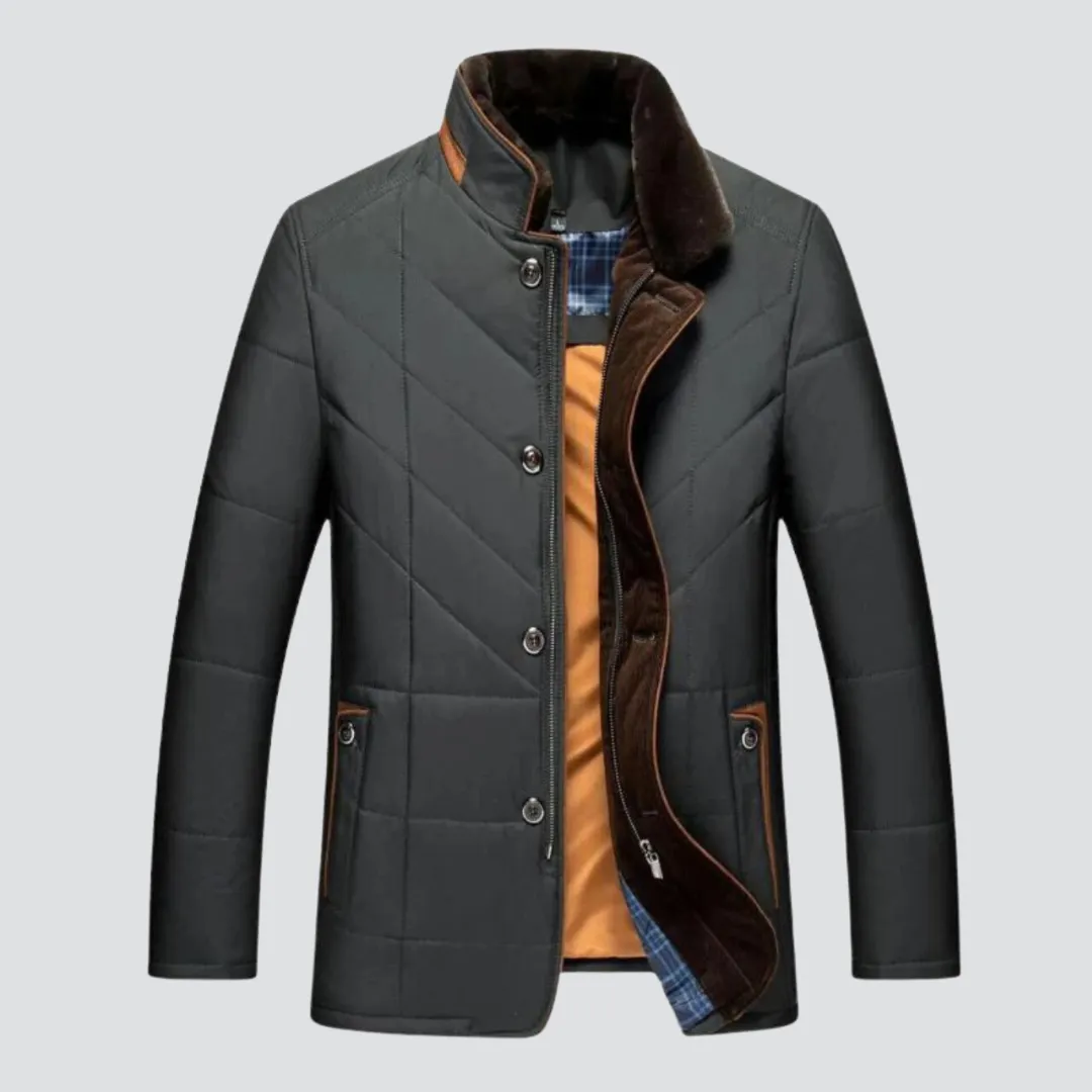 Solomon - Men's Winter Jacket with Stand-Up Collar