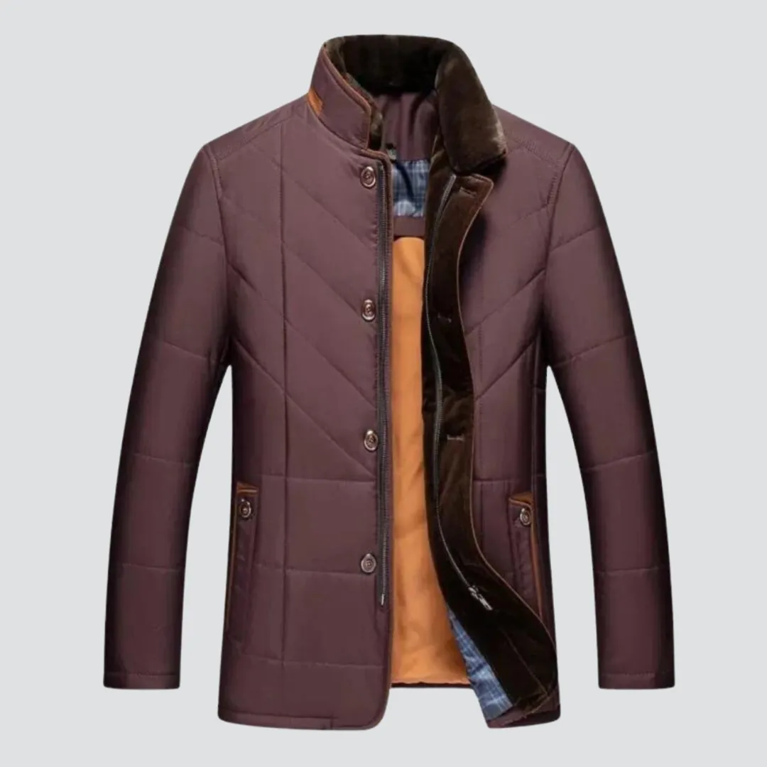 Solomon - Men's Winter Jacket with Stand-Up Collar