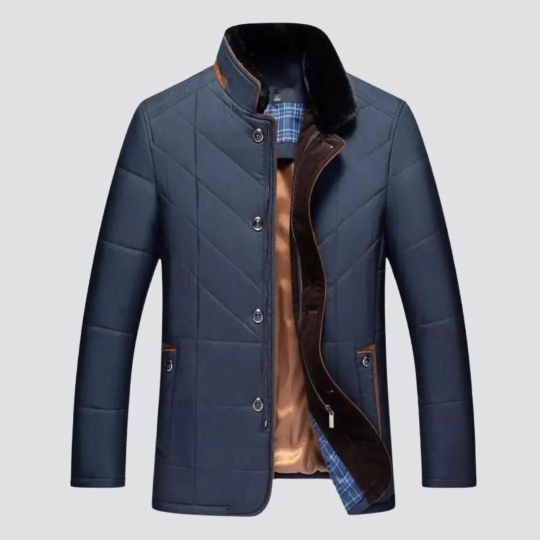 Solomon - Men's Winter Jacket with Stand-Up Collar