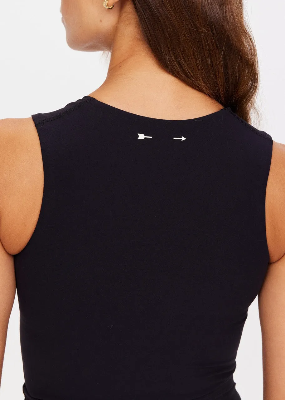 The Upside Onyx Kori Crop Tank - Black