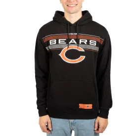 Ultra Game NFL Official Adults Super Soft Pullover Hoodie Sweatshirt - Warm Polyester Blend - Unisex, Chicago Bears, Black|Chicago Bears