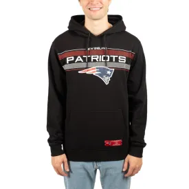 Ultra Game NFL Official Adults Super Soft Pullover Hoodie Sweatshirt - Warm Polyester Blend - Unisex, New England Patriots, Black|New England Patriots