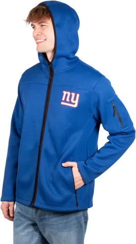 Ultra Game NFL Official Adults Supreme Quality Full Zip Hoodie Sweatshirt - Unisex, New York Giants, Team Color|New York Giants