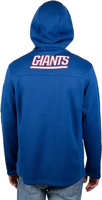 Ultra Game NFL Official Adults Supreme Quality Full Zip Hoodie Sweatshirt - Unisex, New York Giants, Team Color|New York Giants
