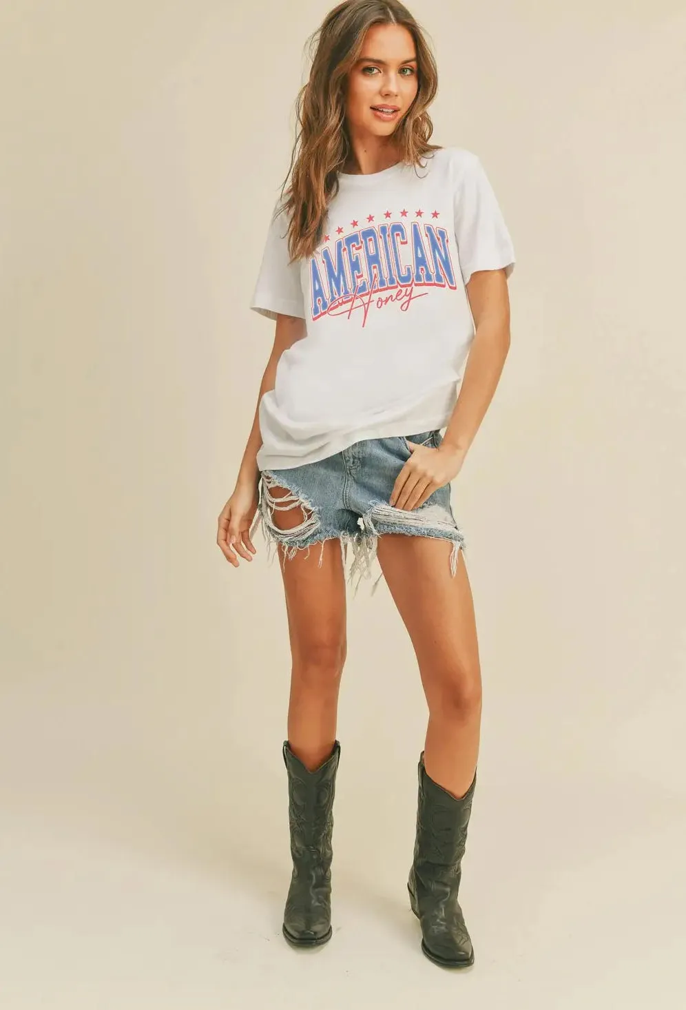 Vintage White AMERICAN HONEY Graphic Tee