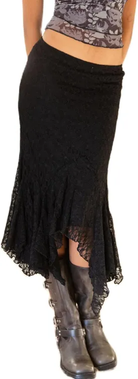 Women Floral Lace Long Skirt Summer See Through Sheer Lace Maxi Skirt High Waist Y2k A Line Midi Skirt Beachwear